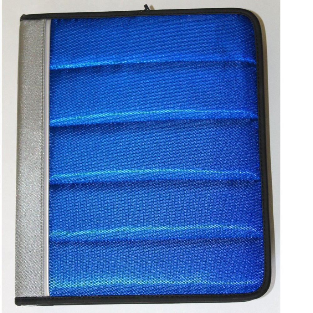 AMERICAN STUDIO TECH GEAR ZIPPER BINDER, 1.5" Rings, 13.5" x11.5" x 3" Blue
